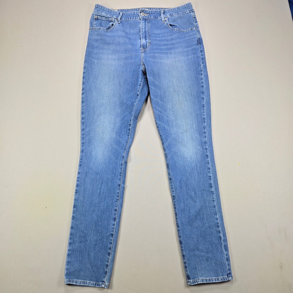Levi's 721 Big E High Rise Skinny Jeans Medium Wash Blue Denim Women 32x30